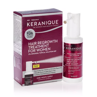 Keranique Hair Regrowth Treatment for Women 2% Minoxidil Topical Solution USP