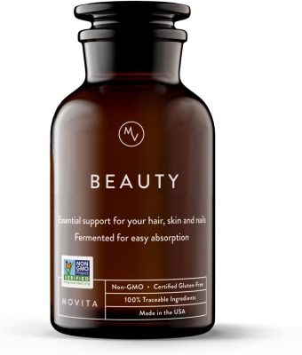  5. BEST ORGANIC Movita Beauty Tablets for Healthy Hair, Skin, and Nails 