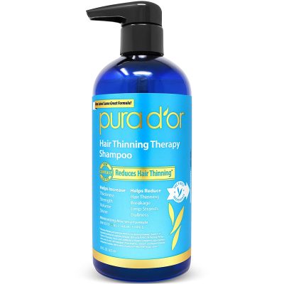  6. PURA D'OR Hair Thinning Therapy Shampoo is the best for thinning hair. 