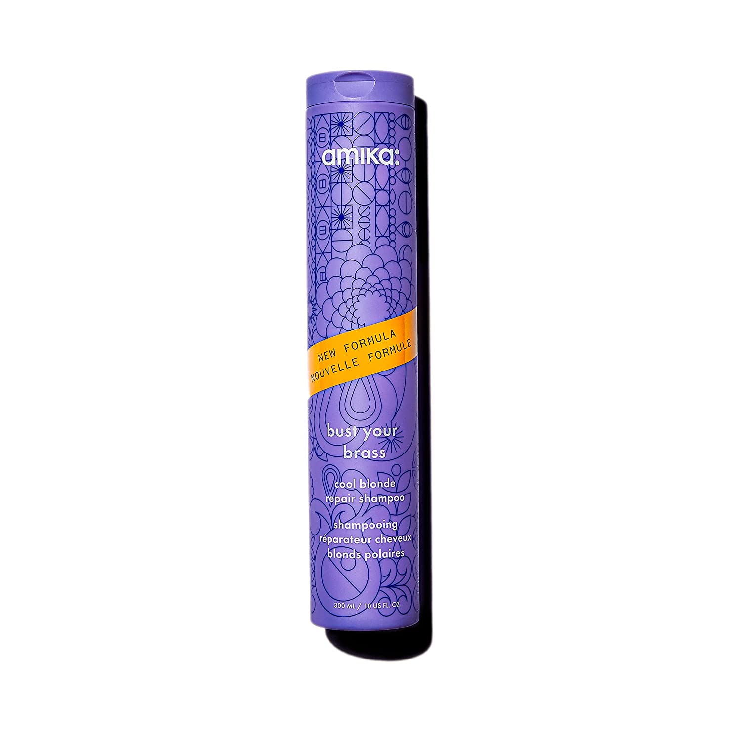  8. Amika Bust Your Brass Cool Blonde Shampoo is ideal for blonde hair. 