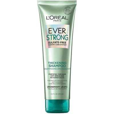  4. L'Oreal Paris EverStrong Thickening Shampoo is ideal for fine hair. 