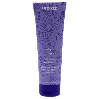  8. Amika Bust Your Brass Cool Blonde Conditioner is ideal for platinumblondesilver hair. 