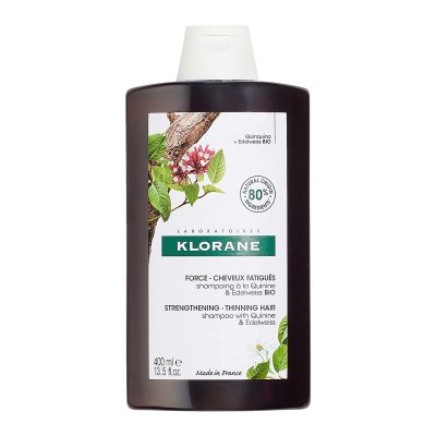  6. Klorane Strengthening Shampoo with Quinine and Edelweiss is the best for boosting strength. 