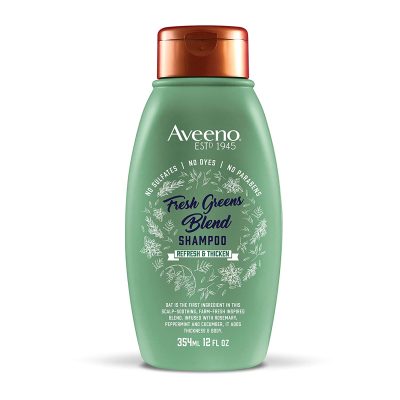  2. Aveeno Scalp Soothing Fresh Greens Blend Shampoo is the best drugstore shampoo. 