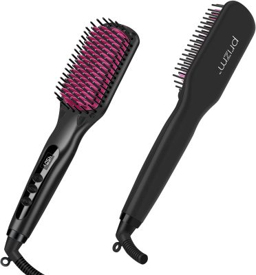  6. Prizm Enhanced Hair Straightener Brush is the best on Amazon. 